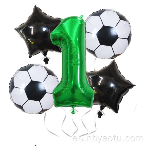 Decoración de fiestas 5pcs globos de fútbol setbirthday fiesta